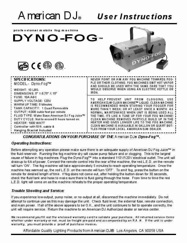 American DJ DJ Equipment Dyno-Fog-page_pdf
